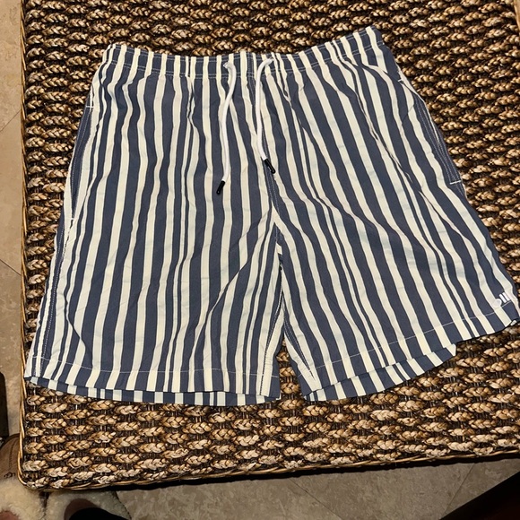 SOLID & STRIPED 7” Hybrid Swim Shorts  Blue - Picture 2 of 6